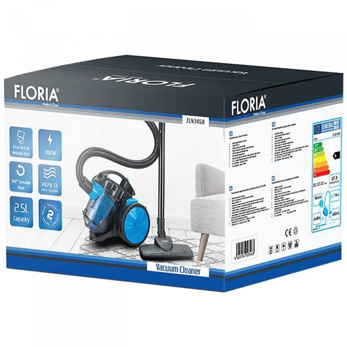 Floria ZLN3468 Porszívó tartállyal, 700 W, HEPA 13 szűrő