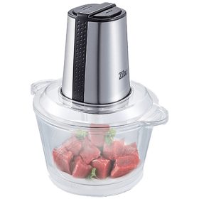   Zilan ZLN3888 Elektromos aprítógép - üvegedény - 1,6L - DUPLA kés - 300W - ezüst
