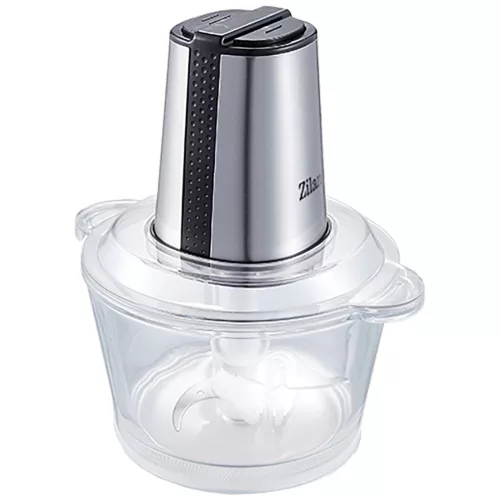 MINTATERMI - Zilan ZLN3888 Elektromos aprítógép - üvegedény - 1,6L - DUPLA kés - 300W - ezüst