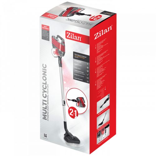 Zilan ZLN1741 Porszívó - teleszkópos - 0,9L porzsák - 600W - piros/szürke