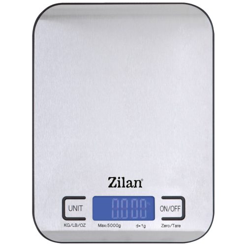 Zilan ZLN2984 Konyhai mérleg, 5 kg-ig, INOX