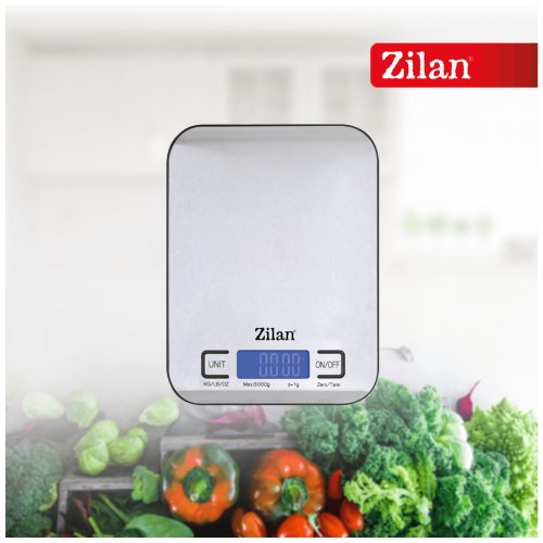 Zilan ZLN2984 Konyhai mérleg, 5 kg-ig, INOX