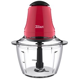   Zilan ZLN5619 Elektromos aprítógép - üvegedény -1L - 200W - piros