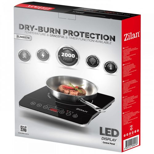 Zilan ZLN8078 Indukciós főzőlap, 2000W - fekete