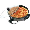 Zilan Elektromos pizza serpenyő, kerek - 36/38cm - 1500W - fekete - ZLN7870