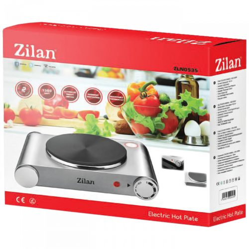 Zilan ZLN0535 1 személyes elektromos főzőlap - 18,5cm - 1500W - INOX