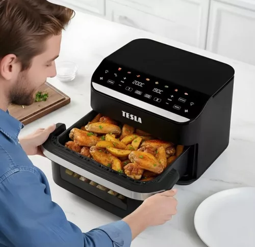 TESLA AirCook DualHeat QD575 XXL dupla forrólevegős sütő
