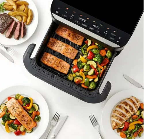 TESLA AirCook DualHeat QD575 XXL dupla forrólevegős sütő