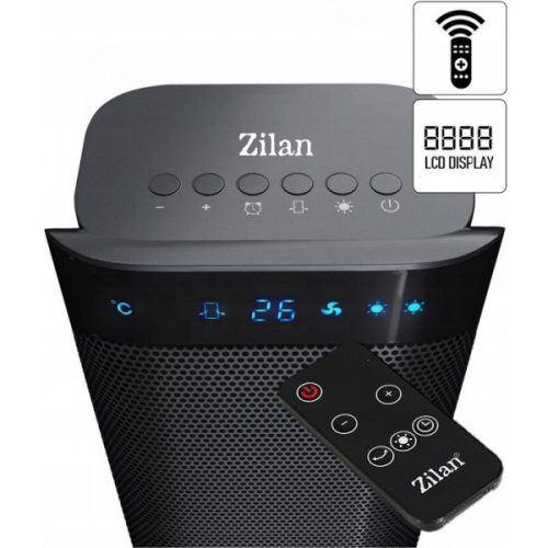Zilan ZLN2045 Kerámia betétes fűtőtest, fekete, álló,1000/2000 W