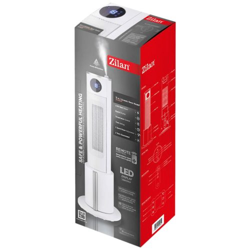 Zilan ZLN5640, Kerámia betétes fűtőtest, 700W / 1700W / 2200W, álló, fehér