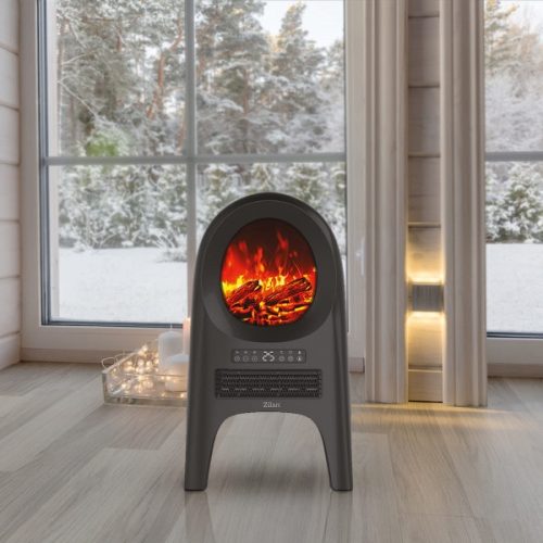 Zilan ZLN5664, Kerámia betétes Kandalló hatású fűtőtest, 2000 W, álló, fekete