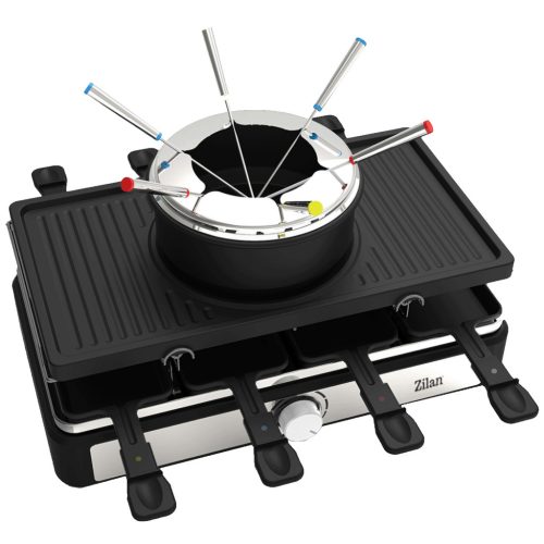 Zilan ZLN8856 Elektromos grill / Raclette / Sajtfondü, 3 az 1-ben, 1400 W