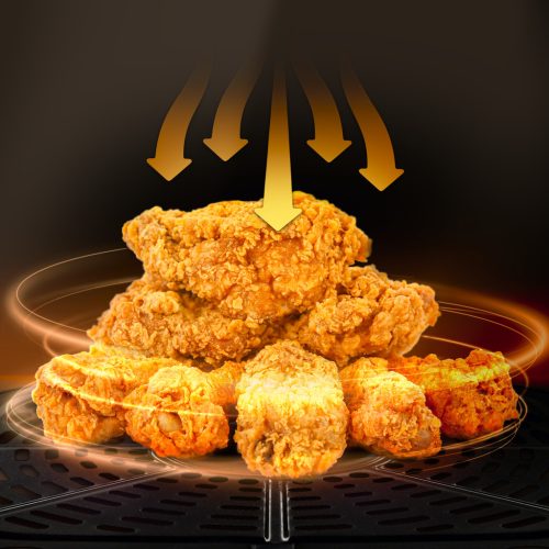 TESLA AirCook Q60XXL  PRO Hot Air Fryer, forrólevegős sütő, 7 liter