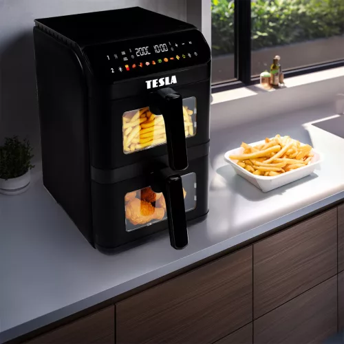TESLA AirCook Q670 XXL DualZone multifunkciós digitális forró levegős sütő