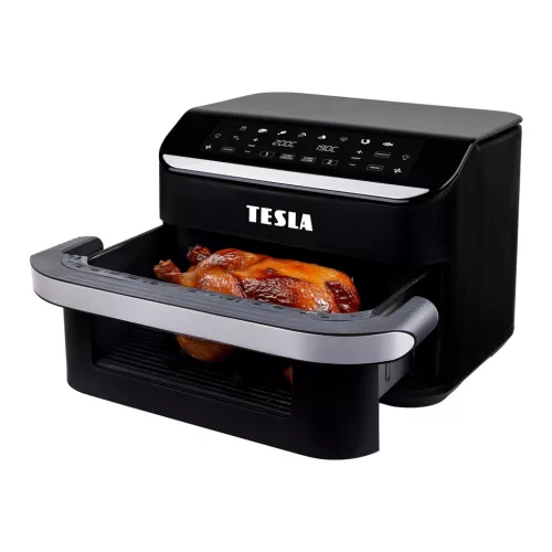 MINTATERMI - TESLA AirCook Q570 XXL FlexiZone dupla forrólevegős fritőz