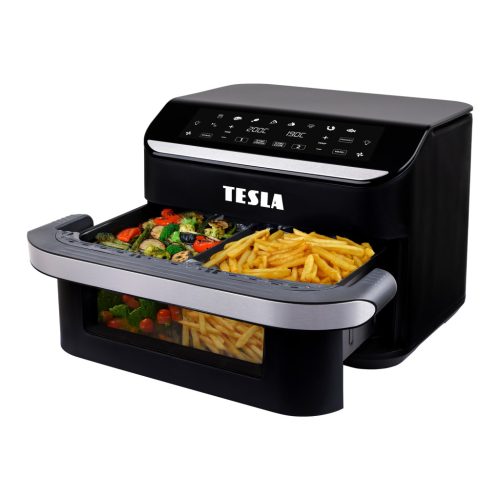TESLA AirCook Q570 XXL FlexiZone dupla forrólevegős fritőz