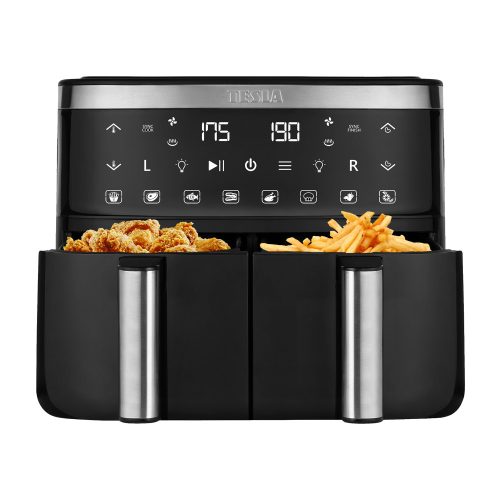 TESLA Aircook Q450 XXL DualZone digitális forró levegő sütő, 7,6L