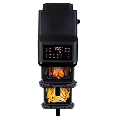 TESLA AirCook DualZone Q680 XXL dupla forró levegős sütő