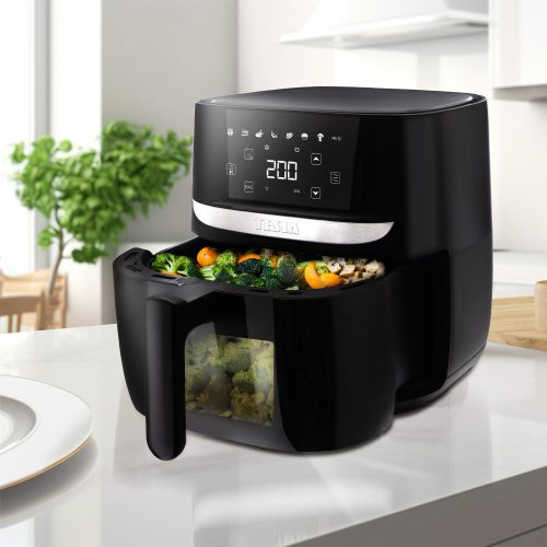 TESLA AirCook Q55 XL PRO multifunkciós digitális forró levegős sütő – fekete