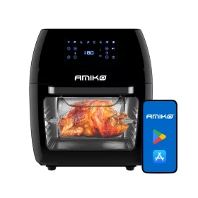   MINTATERMI - Amiko A80 WIFI forrólevegős sütő és grill, 1700W, 12 liter