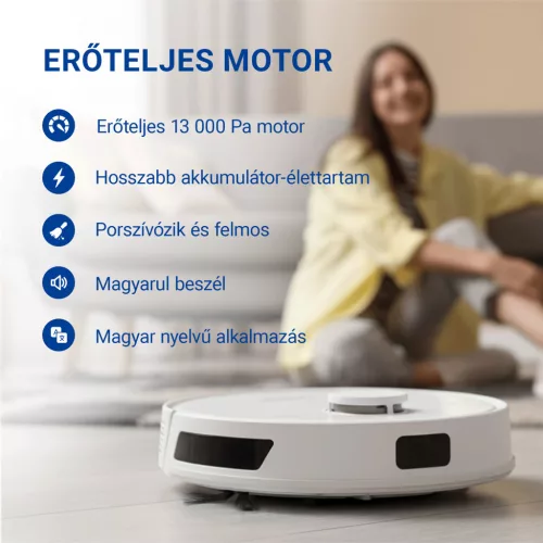 HASZNÁLT - TESLA RoboStar iQ660 Intelligens robotporszívó, lézer navigáció 2in1 (fehér), 13000 Pa