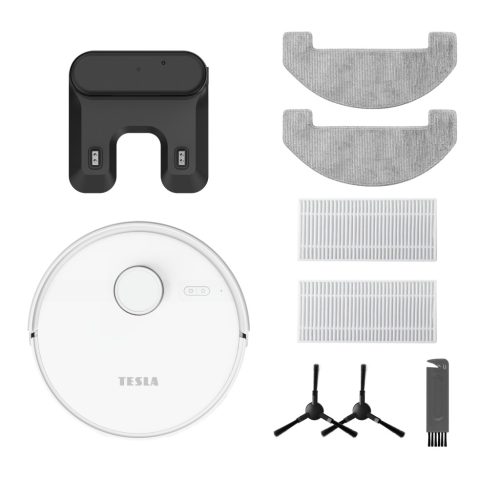 TESLA RoboStar iQ660 Intelligens robotporszívó, lézer navigáció 2in1 (fehér), 13000 Pa