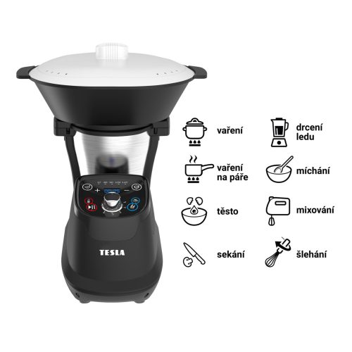 TESLA ThermoCook TMX3000 többfunkciós főzőrobot, 1200 W teljesítmény, 1,75 l űrtartalom