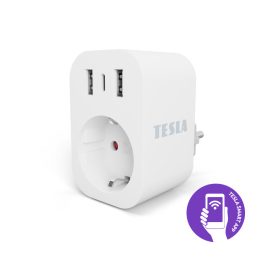    TESLA Smart Plug SP300 3USB - okos konnektor (2+1USB) - megújult csomagolásban