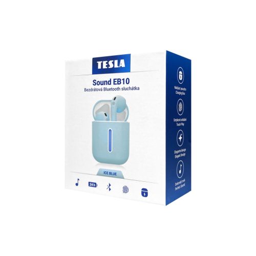 TESLA Sound EB10, Vezeték nélküli Bluetooth fejhallgató (jégkék)