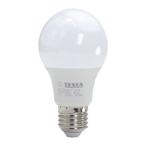 Tesla - LED izzó, E27, 5W, 230V, 470lm, 6500K, 220°