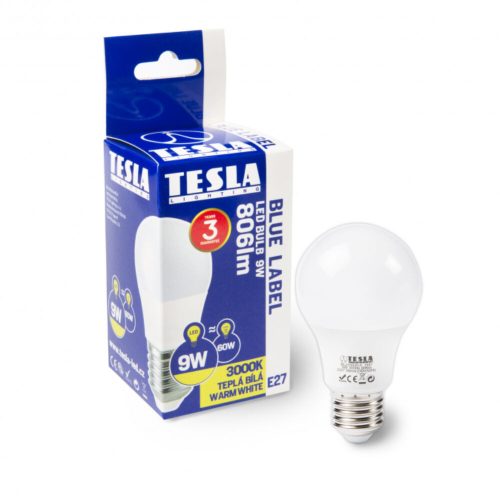 Tesla - LED izzó, E27, 9W, 230V, 806lm, 3000K, 220°