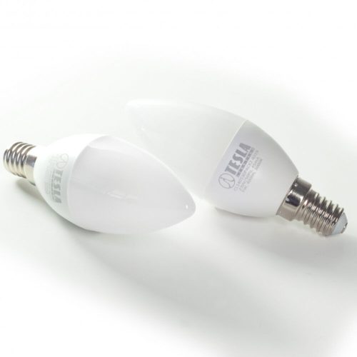 Tesla - LED gyertyaizzó, E14, 5W, 230V, 400lm, 3000K, 180° 2 db-os szett