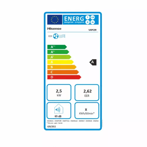 Hisense VAPC09 2,5kW hűtő mobil klíma 