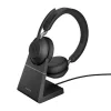 Jabra Evolve2 65, Link 390a UC Stereo Desk Stand Black