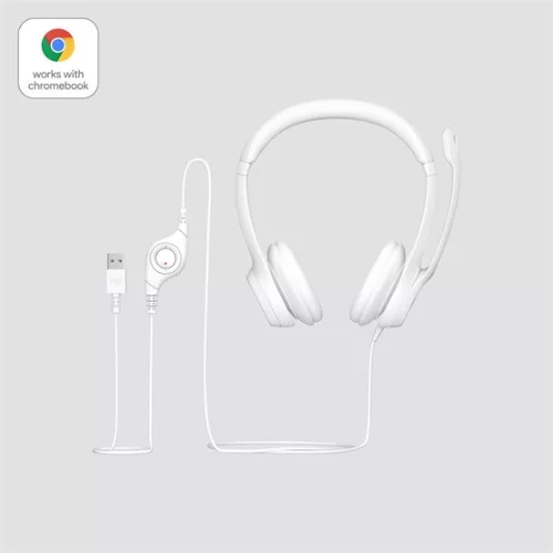 Logitech  H390 USB Computer Headset - Off White