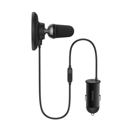 Baseus CW01 Magnetic szellőzőrácsra rögzíthető, vezeték nélküli autós telefon töltő és tartó, fekete