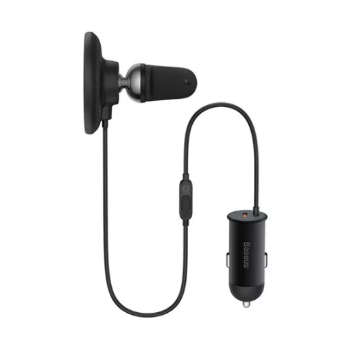 Baseus CW01 Magnetic szellőzőrácsra rögzíthető, vezeték nélküli autós telefon töltő és tartó, fekete