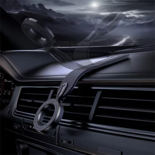 Baseus C02 Go mágneses, műszerfalra rögzíthető autós telefontartó, fekete