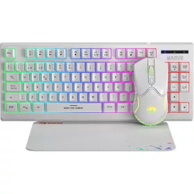   MARVO Loot 30 billentyűzet+egér+egérpad combo - Fehér - UK /Membrán/