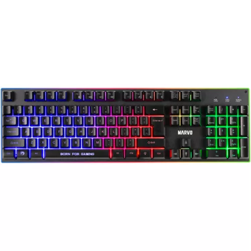 MARVO Loot 40 billentyűzet+egér+egérpad+fejhallgató combo - Fekete - UK /Membrán/