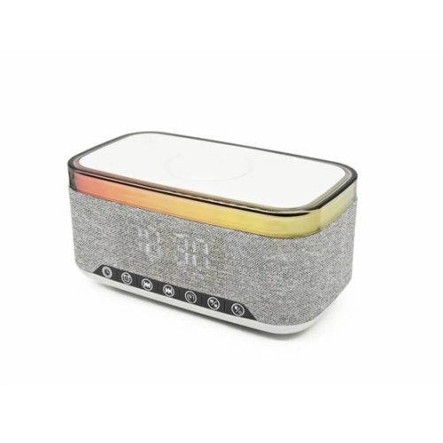 Denver CRQ-225 Rádiós ébresztőóra Bluetooth funkcióval és vezeték nélküli töltéssel - Szürke