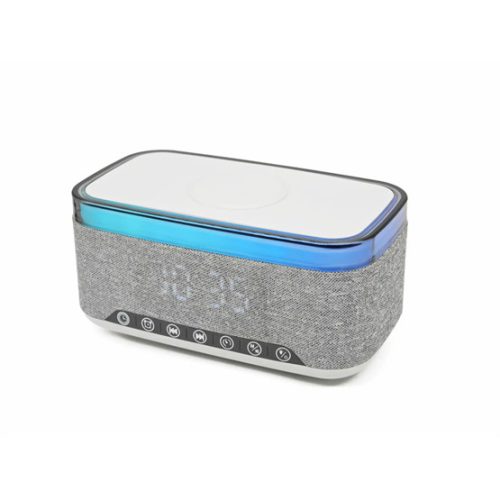 Denver CRQ-225 Rádiós ébresztőóra Bluetooth funkcióval és vezeték nélküli töltéssel - Szürke