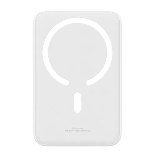 Baseus EnerFill FM41 Magnetic vezeték nélküli gyorstöltő powerbank 20000mAh, 20W, fehér + 60W USB Type-C, 30cm kábel
