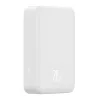 Baseus EnerFill FM41 Magnetic vezeték nélküli gyorstöltő powerbank 20000mAh, 20W, fehér + 60W USB Type-C, 30cm kábel