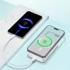 Baseus EnerFill FM41 Magnetic vezeték nélküli gyorstöltő powerbank 20000mAh, 20W, fehér + 60W USB Type-C, 30cm kábel