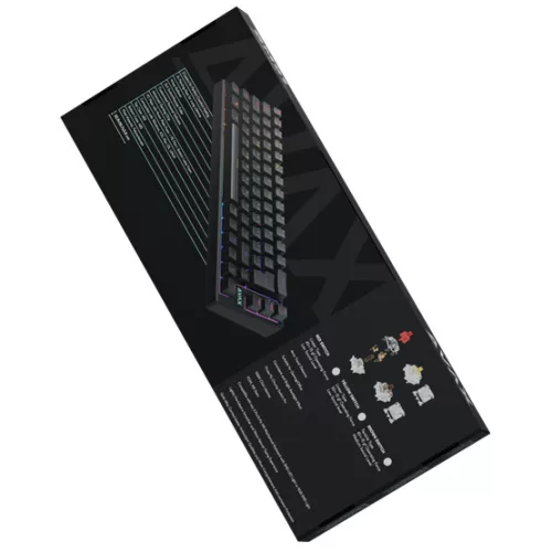 AVAX GM01 PRO 65% RGB tri-mode mechanikus billentyűzet Gateron piros switch, magyar kiosztás