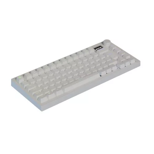 AVAX GM02 PRO Fehér 75% Gasket RGB tri-mode mechanikus billentyűzet Gateron sárga switch, magyar kiosztás
