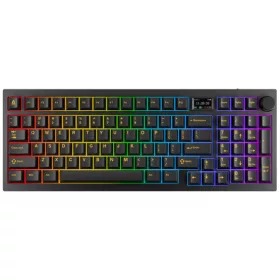   AVAX GM03 PRO 98% Gasket RGB tri-mode mechanikus billentyűzet Gateron sárga switch, magyar kiosztás