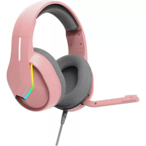 MARVO Tactic 40 vezetékes fejhallgató - rózsaszín - RGB világítás
