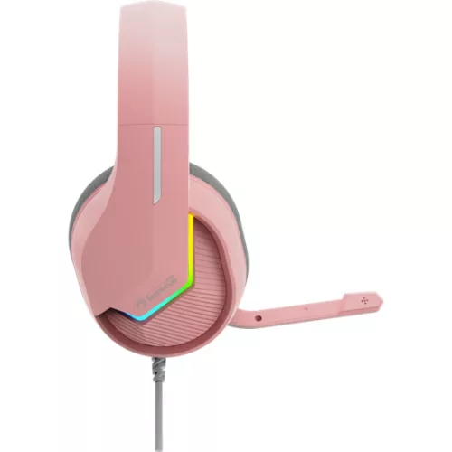 MARVO Tactic 40 vezetékes fejhallgató - rózsaszín - RGB világítás